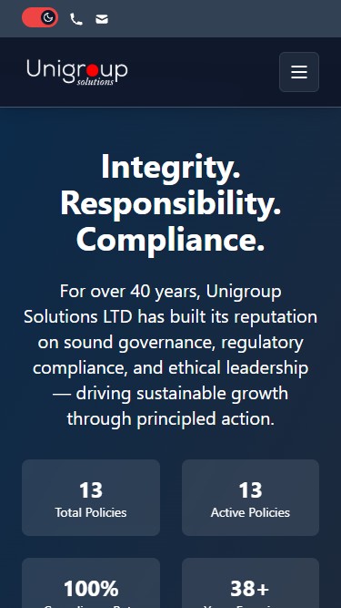 Mobile screenshot 3 of Unigroup Solutions - Corporate Website
